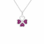 EverWith Ladies Clover Memorial Ashes Pendant Pink