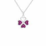 EverWith Ladies Clover Memorial Ashes Pendant Pink
