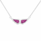 EverWith Ladies Angel Wings Memorial Ashes Necklace Pink