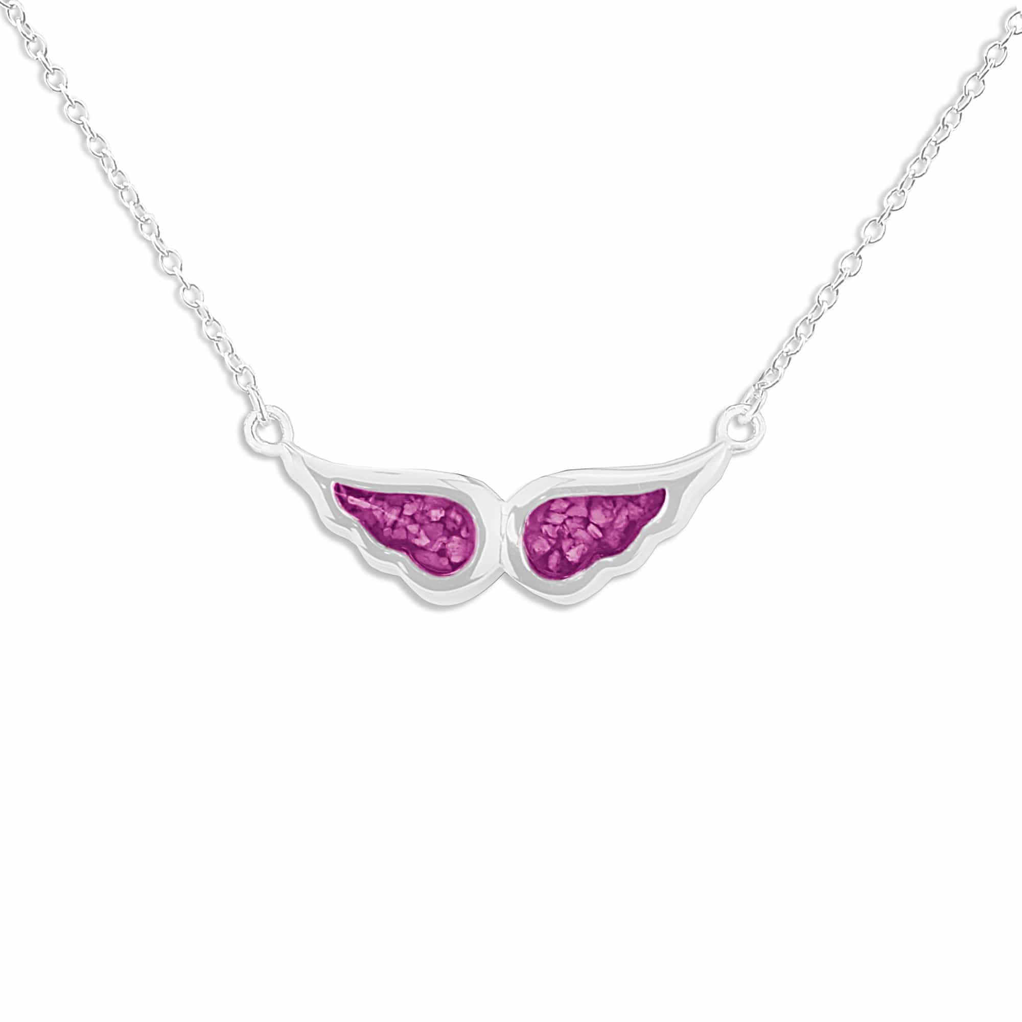 EverWith Ladies Angel Wings Memorial Ashes Necklace Pink