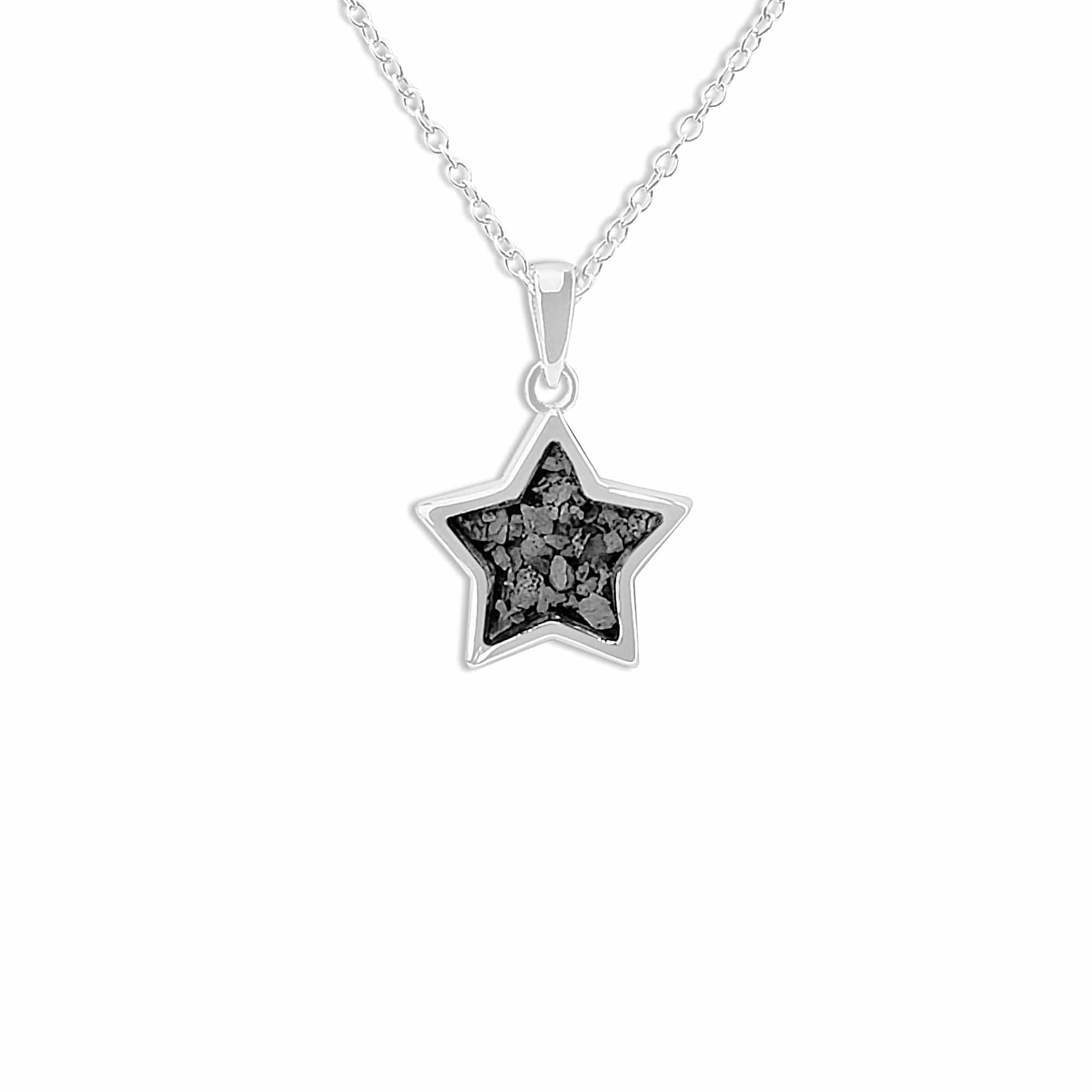 EverWith Ladies Star Memorial Ashes Pendant Black