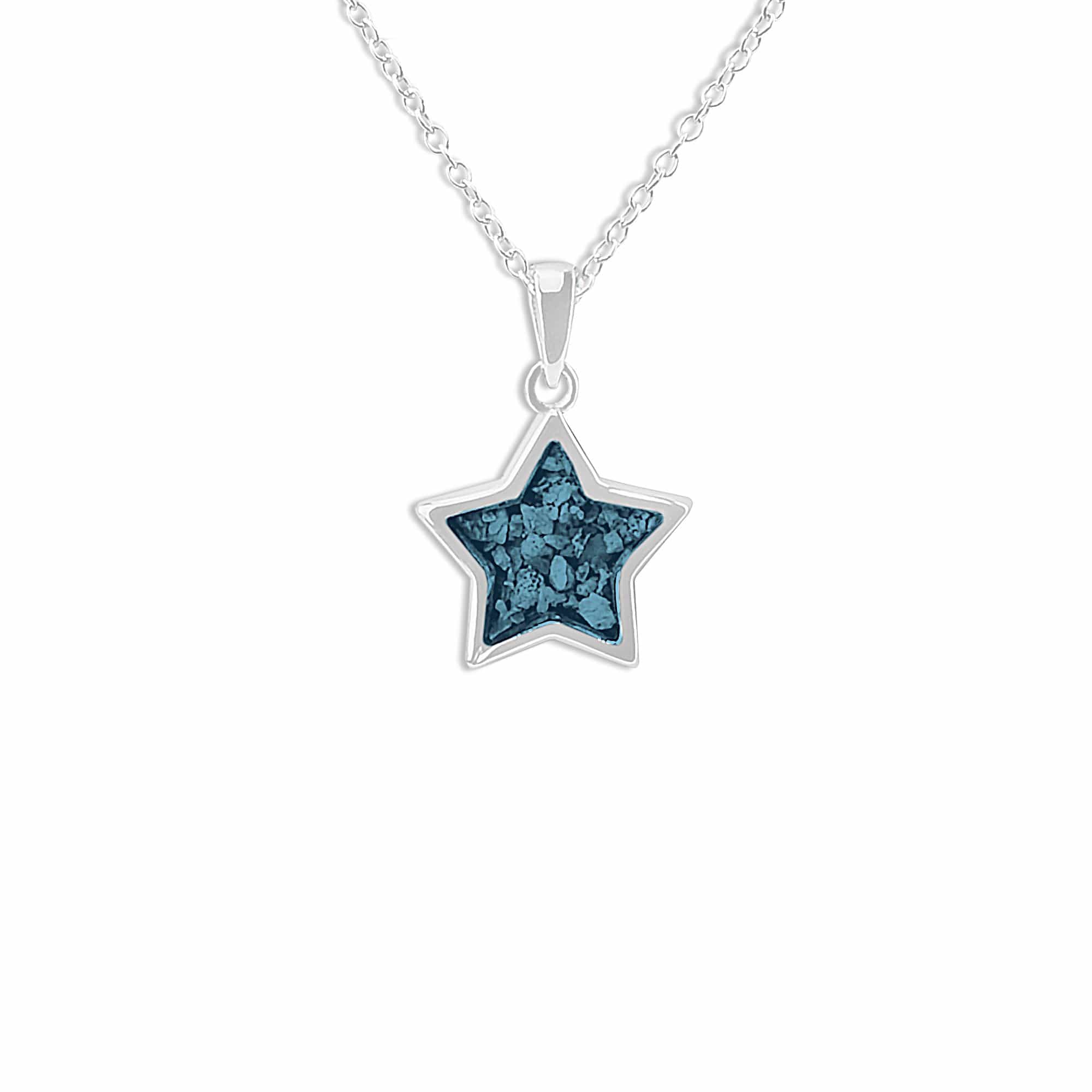 EverWith Ladies Star Memorial Ashes Pendant Blue