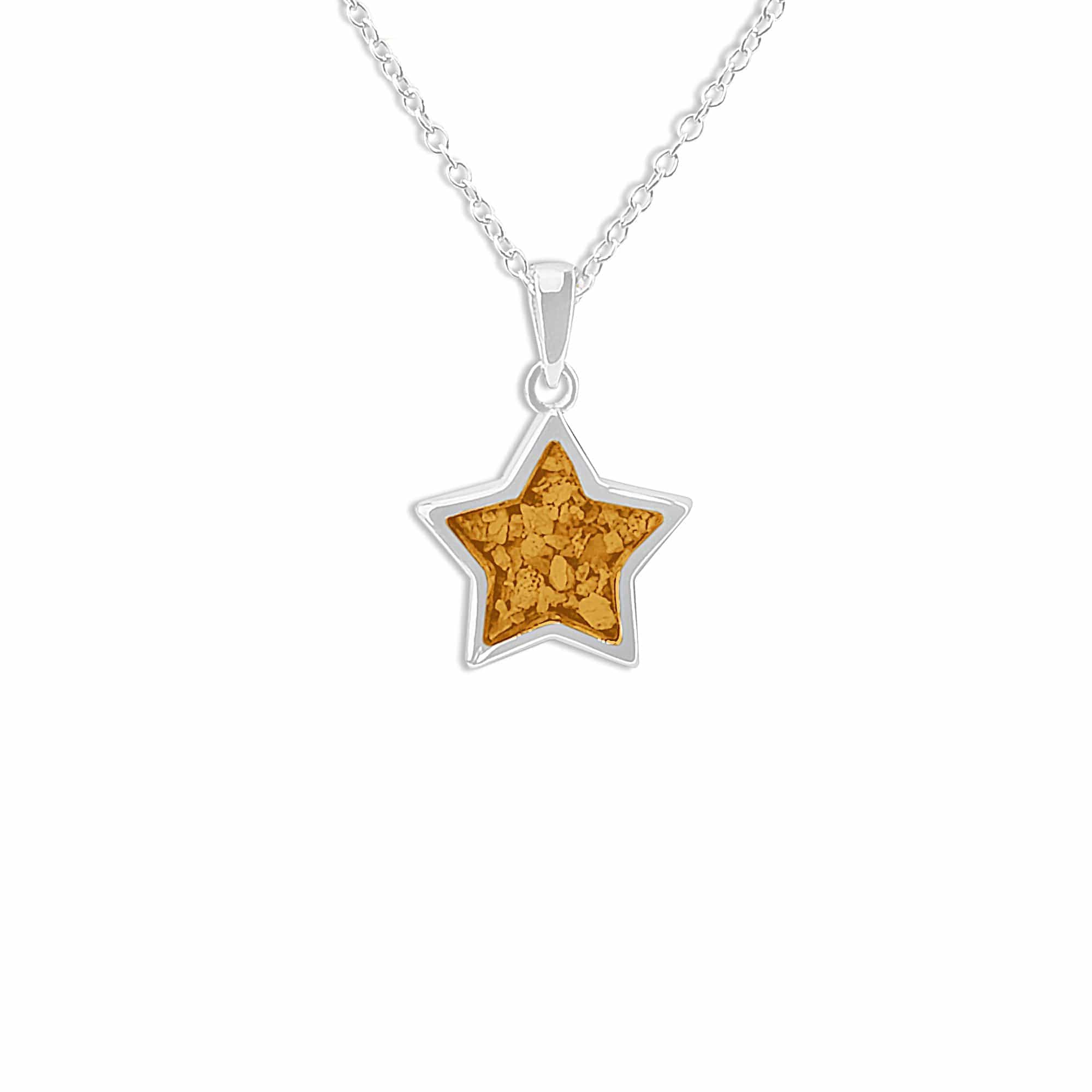 EverWith Ladies Star Memorial Ashes Pendant Orange