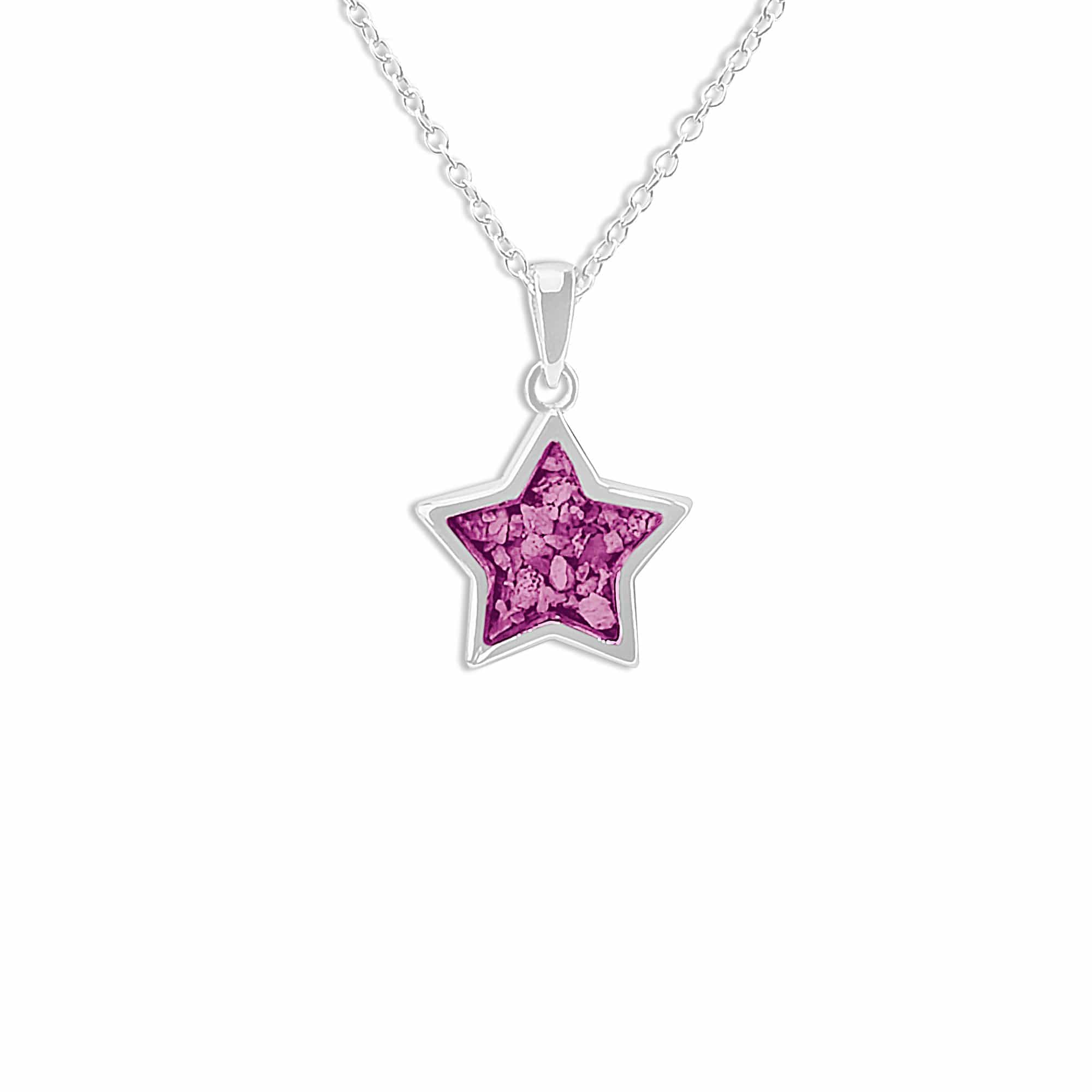 EverWith Ladies Star Memorial Ashes Pendant Pink