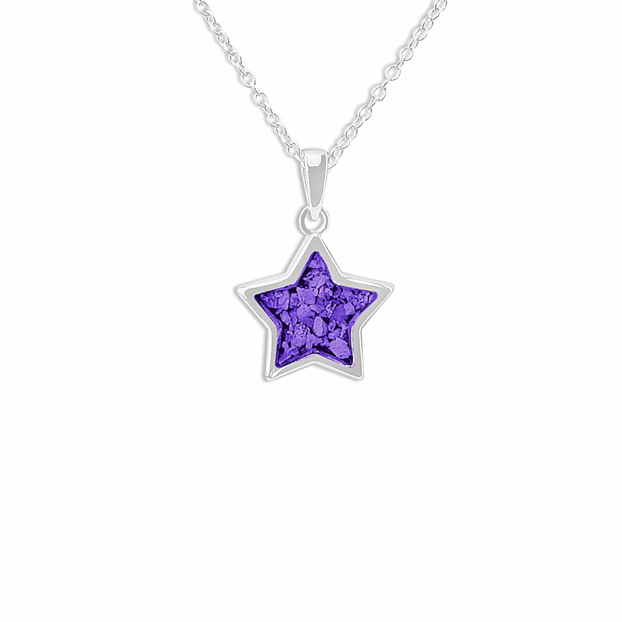 EverWith Ladies Star Memorial Ashes Pendant Purple