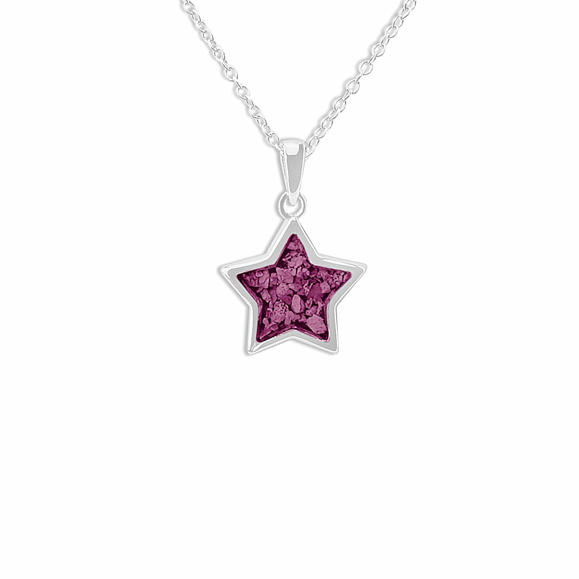 EverWith Ladies Star Memorial Ashes Pendant Violet