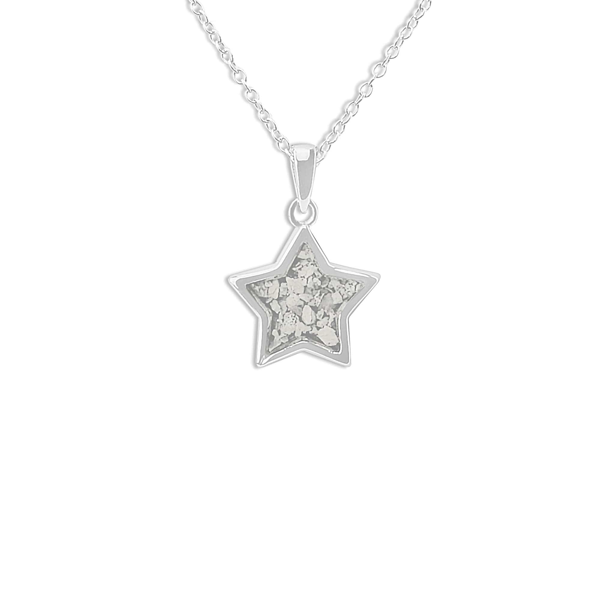 EverWith Ladies Star Memorial Ashes Pendant White