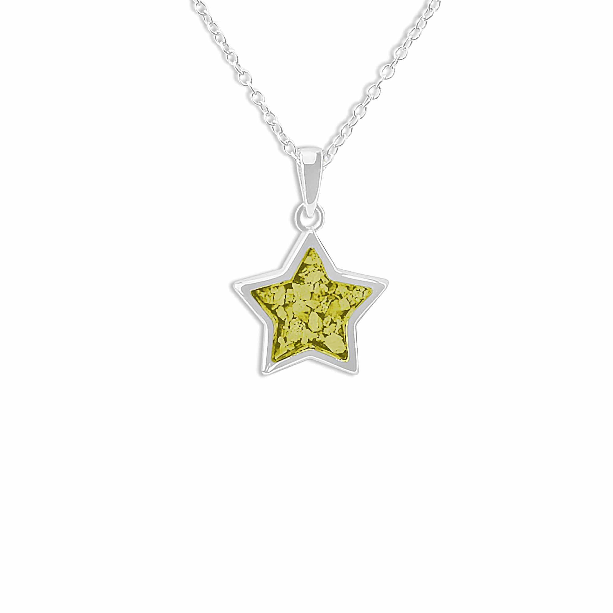 EverWith Ladies Star Memorial Ashes Pendant Yellow