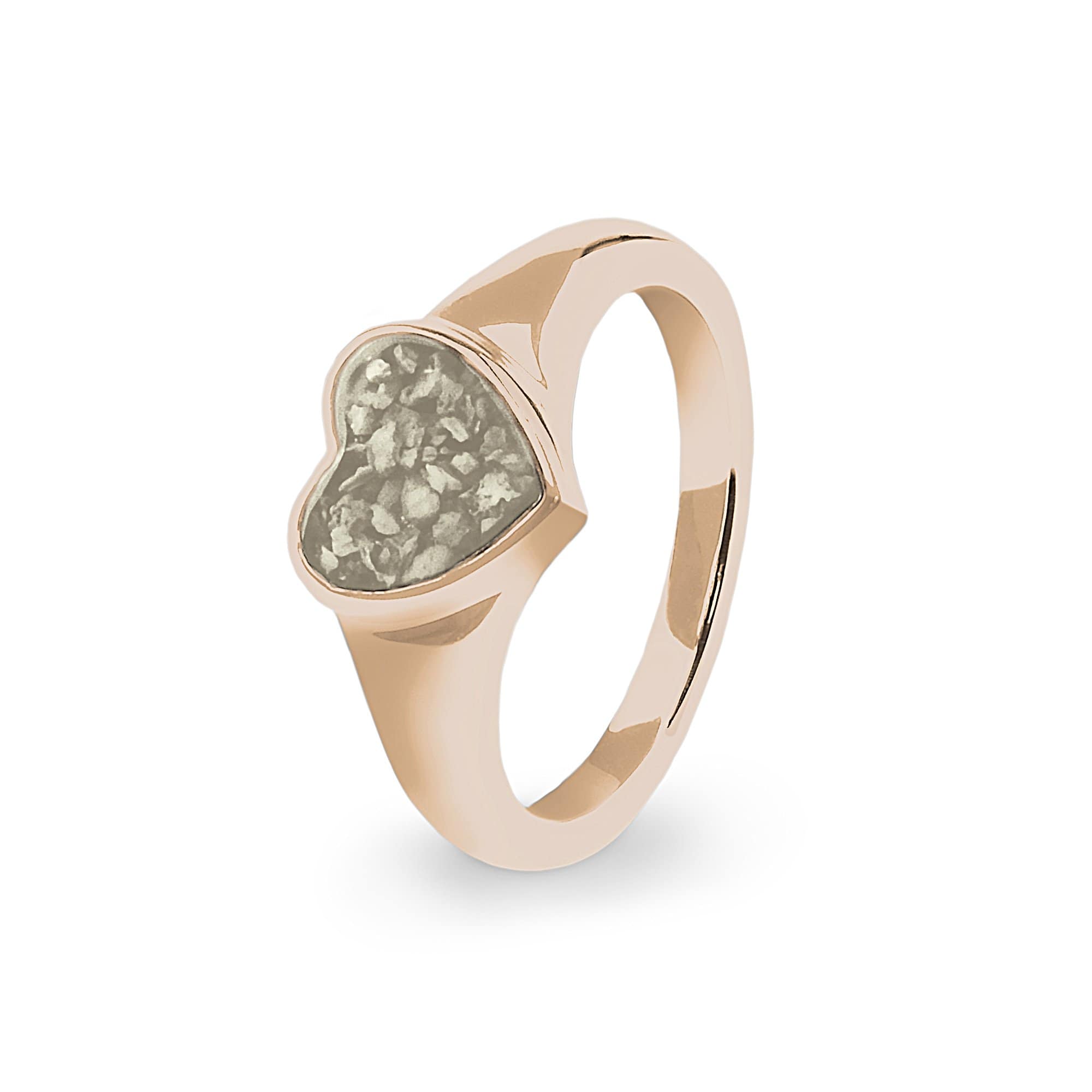 EverWith Ladies Dearest Memorial Ashes Ring 9k Rose Gold Transparent