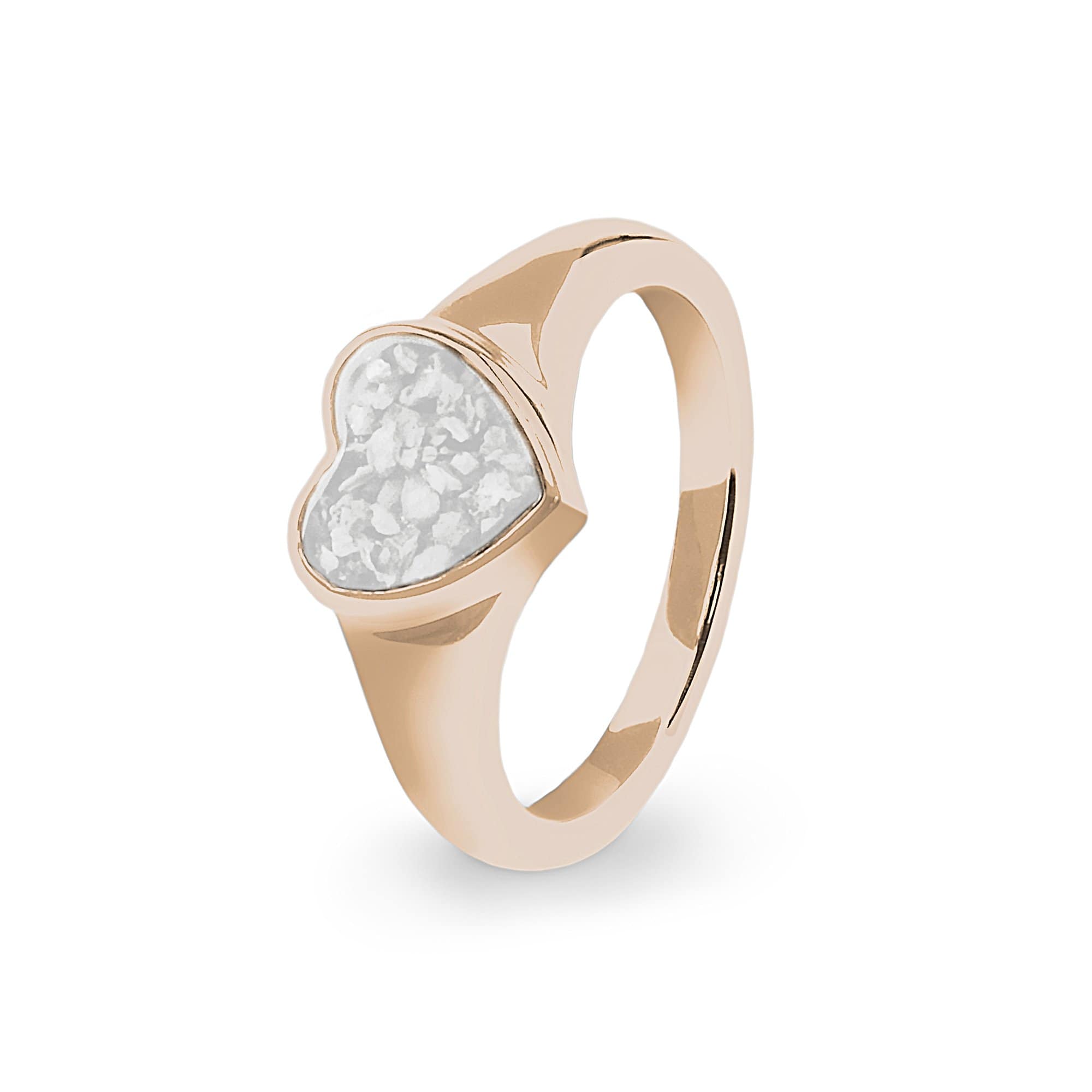 EverWith Ladies Dearest Memorial Ashes Ring 9k Rose Gold White
