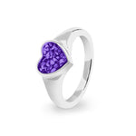 EverWith Ladies Dearest Memorial Ashes Ring Purple