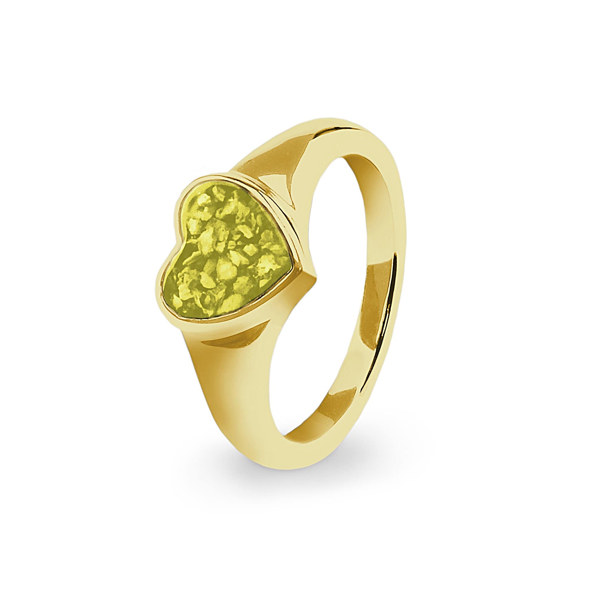 EverWith Ladies Dearest Memorial Ashes Ring 9k Yellow Gold Yellow