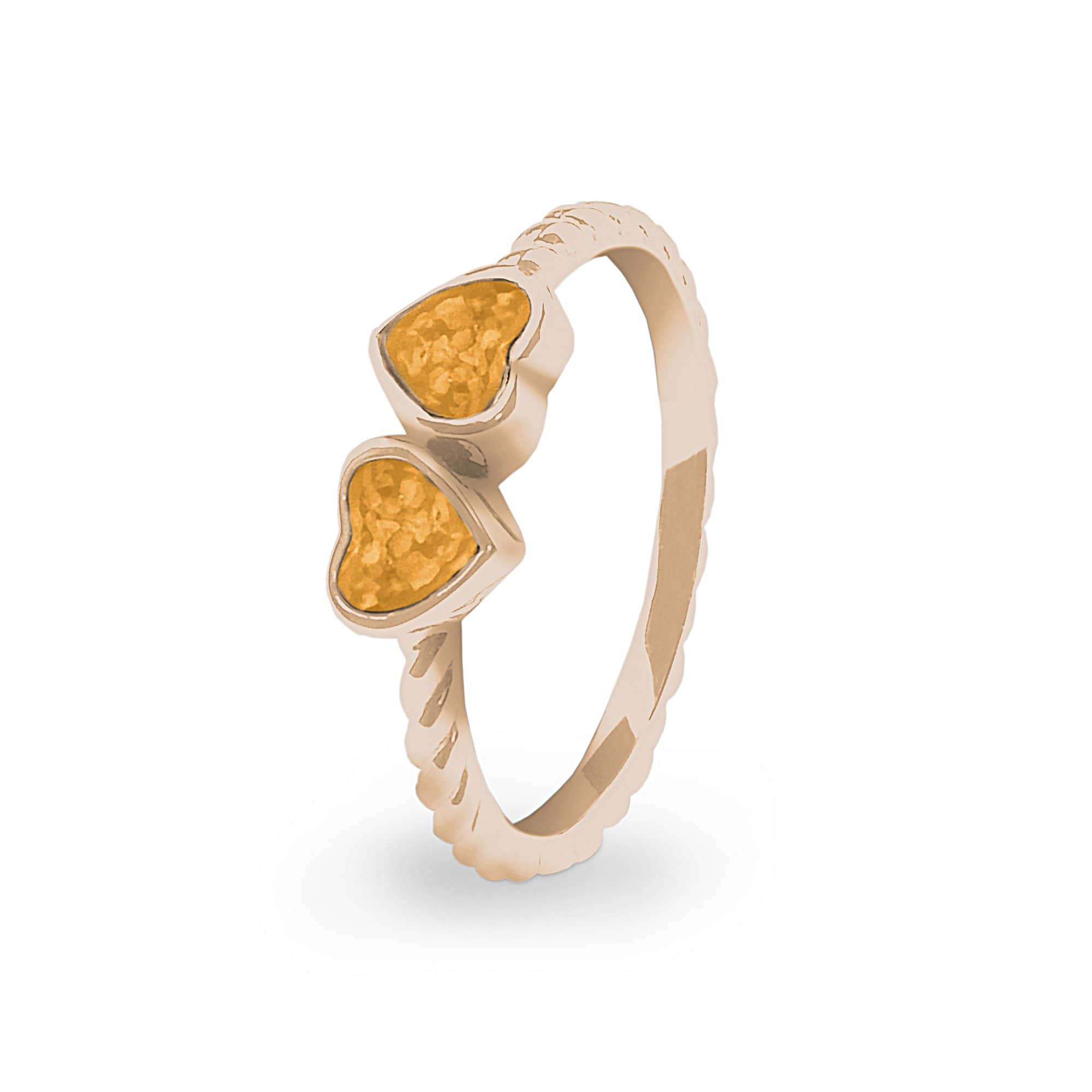 EverWith Ladies Together Memorial Ashes Ring 9k Rose Gold Orange