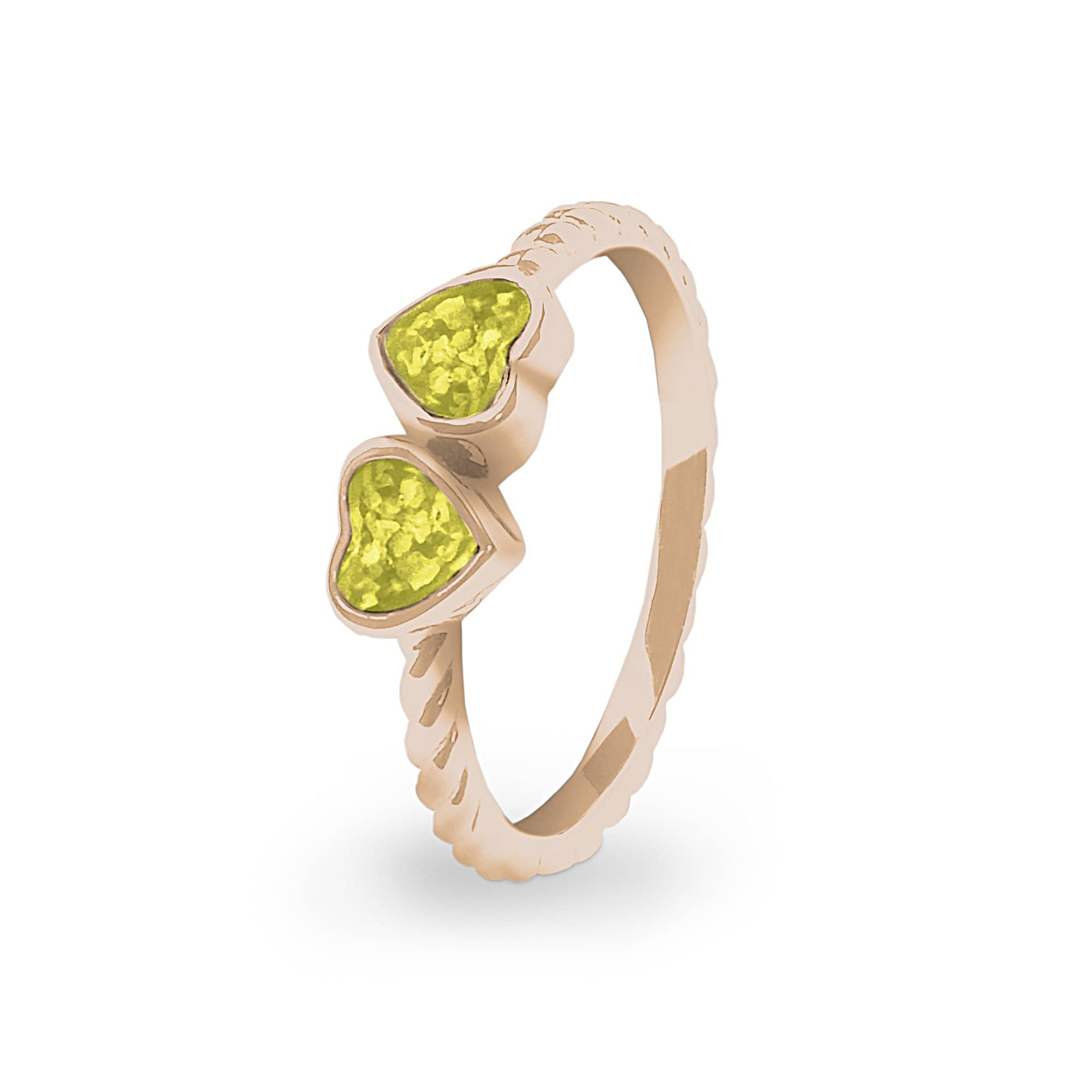 EverWith Ladies Together Memorial Ashes Ring 9k Rose Gold Yellow