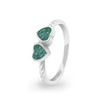 EverWith Ladies Together Memorial Ashes Ring Aqua