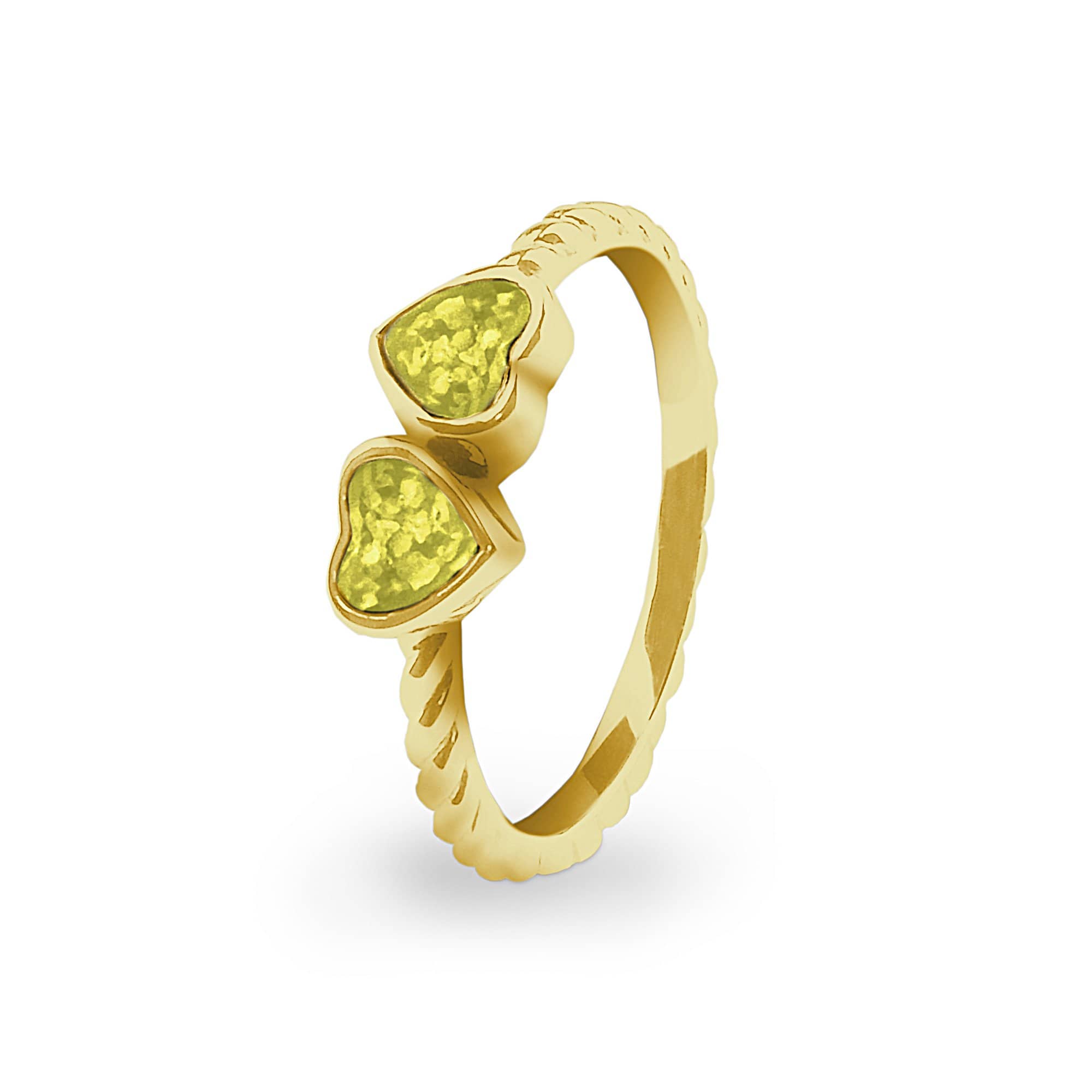EverWith Ladies Together Memorial Ashes Ring 9k Yellow Gold Yellow