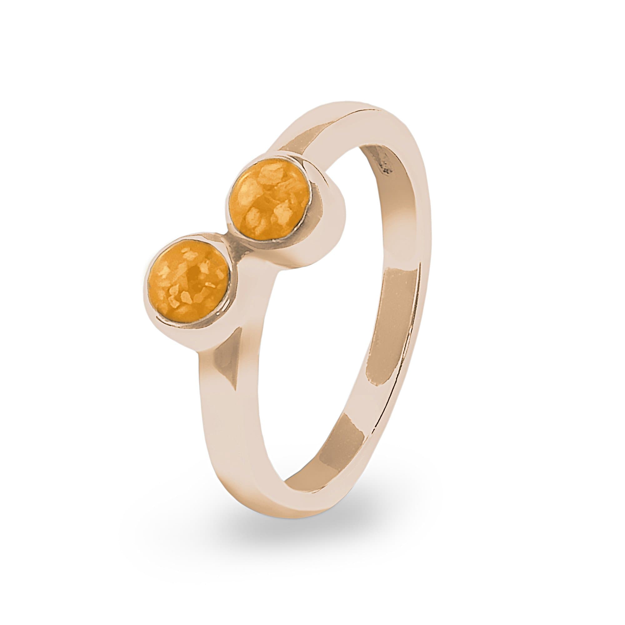 EverWith Ladies Inspire Memorial Ashes Ring 9k Rose Gold Orange