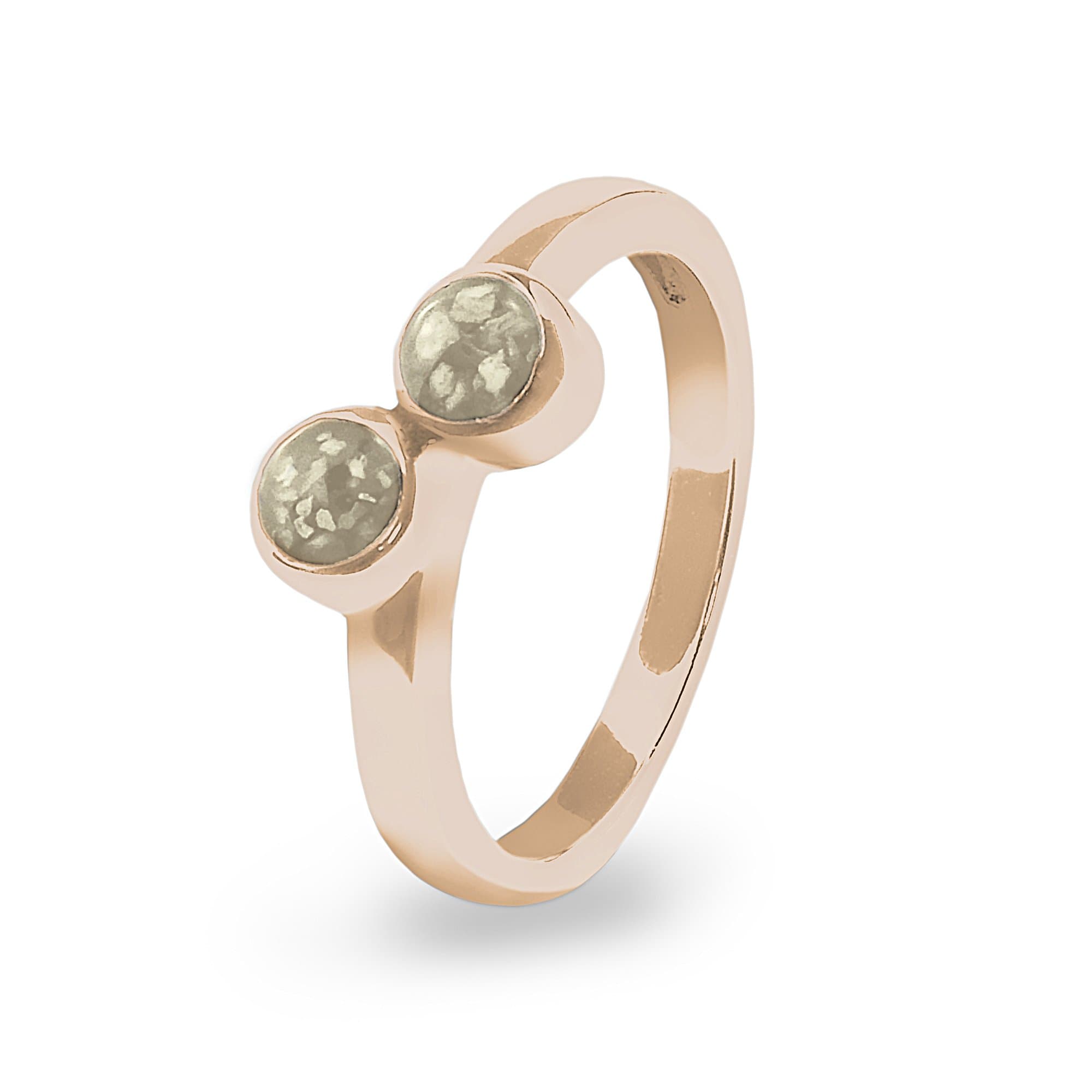 EverWith Ladies Inspire Memorial Ashes Ring 9k Rose Gold Transparent