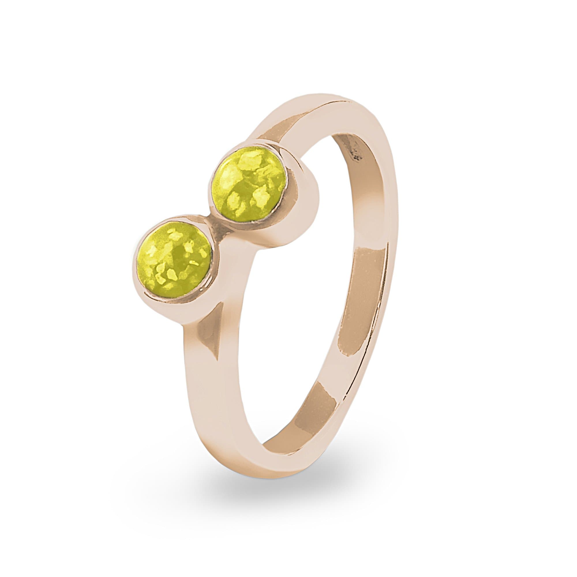 EverWith Ladies Inspire Memorial Ashes Ring 9k Rose Gold Yellow