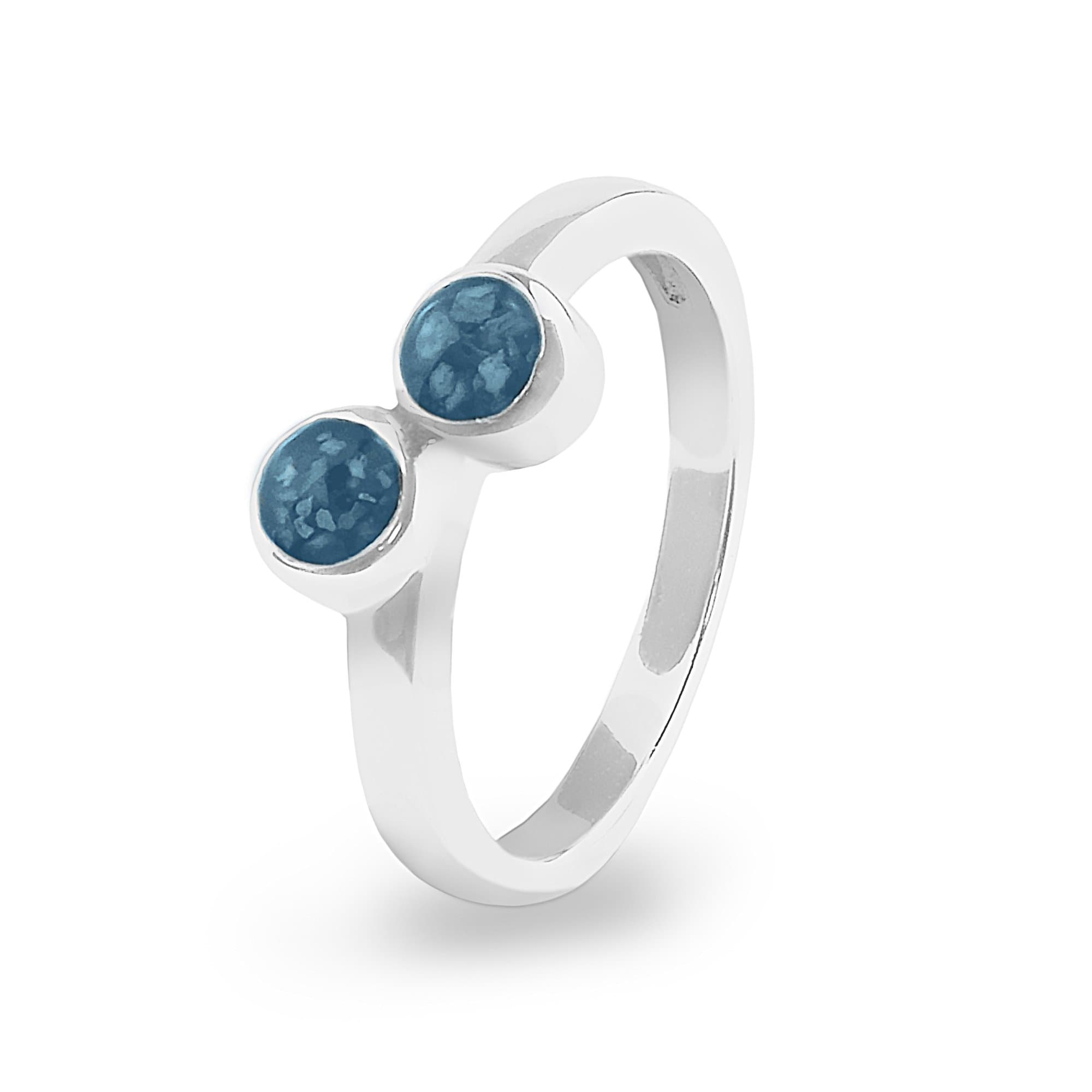 EverWith Ladies Inspire Memorial Ashes Ring Blue