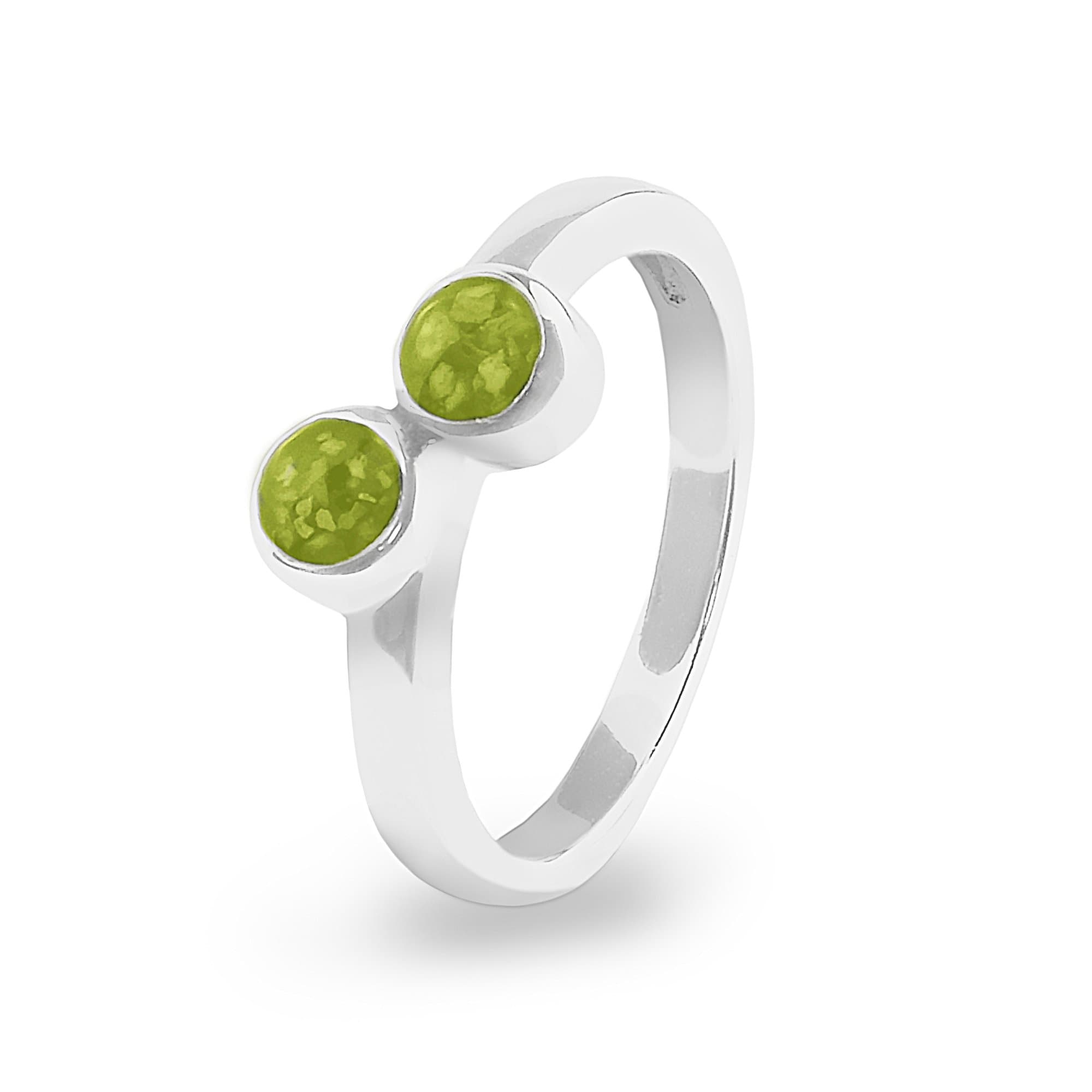 EverWith Ladies Inspire Memorial Ashes Ring Green