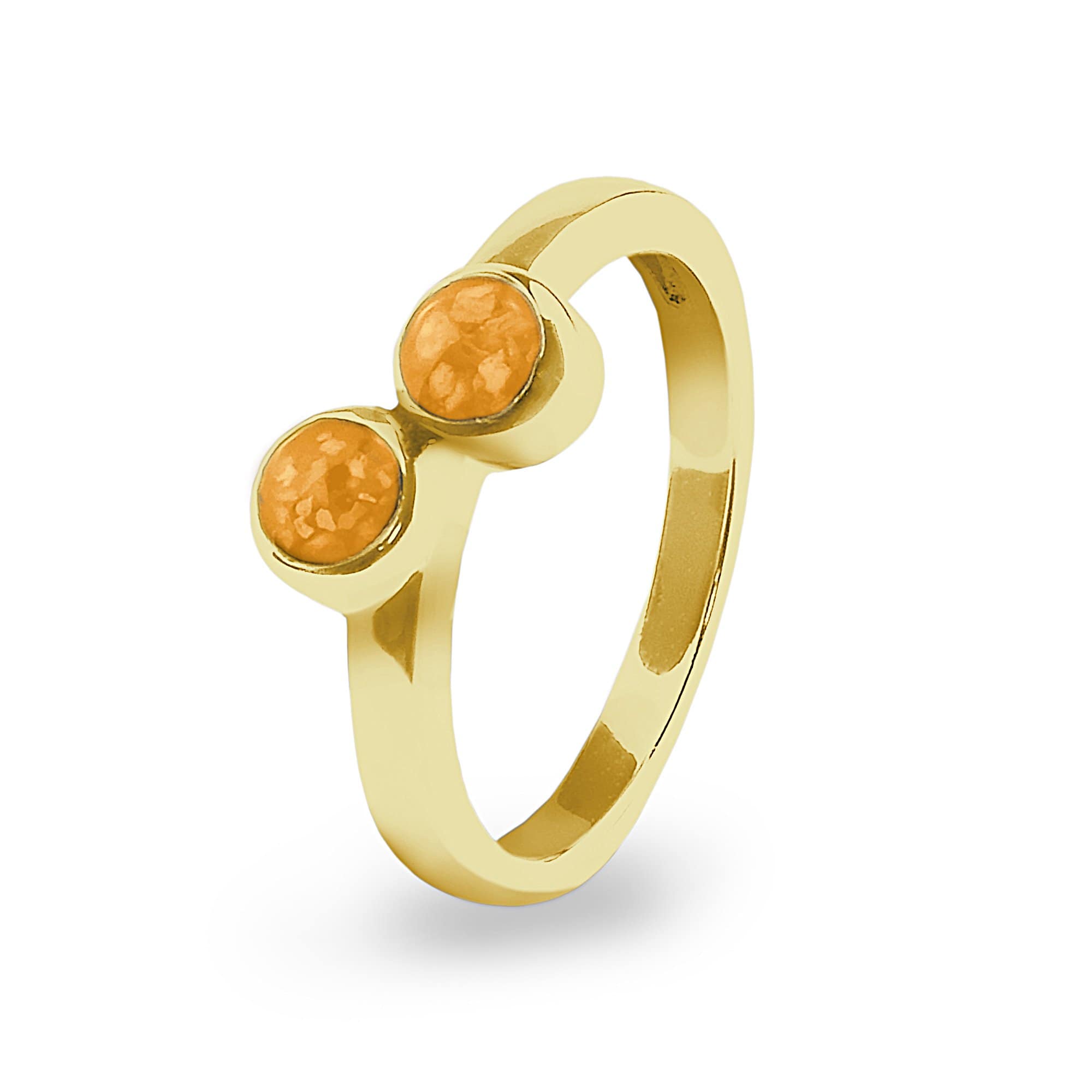 EverWith Ladies Inspire Memorial Ashes Ring 9k Yellow Gold Orange