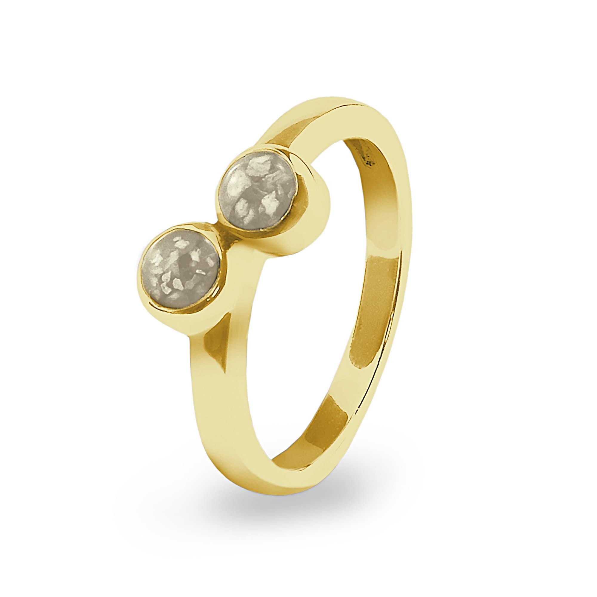 EverWith Ladies Inspire Memorial Ashes Ring 9k Yellow Gold Transparent