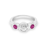 EverWith Ladies Jewel Memorial Ashes Ring with Fine Crystal