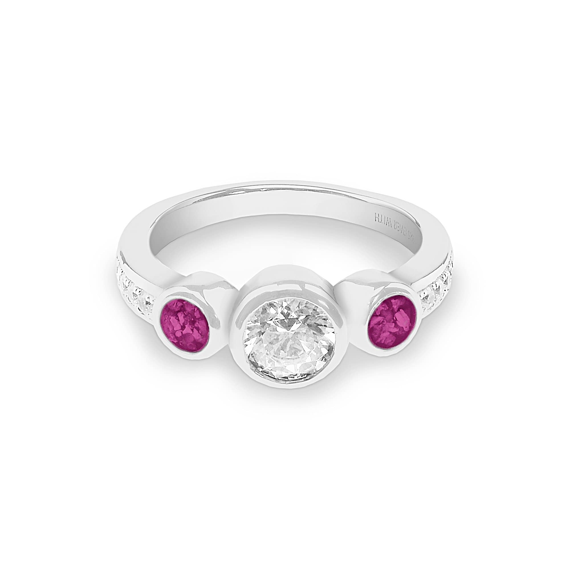 EverWith Ladies Jewel Memorial Ashes Ring with Fine Crystal