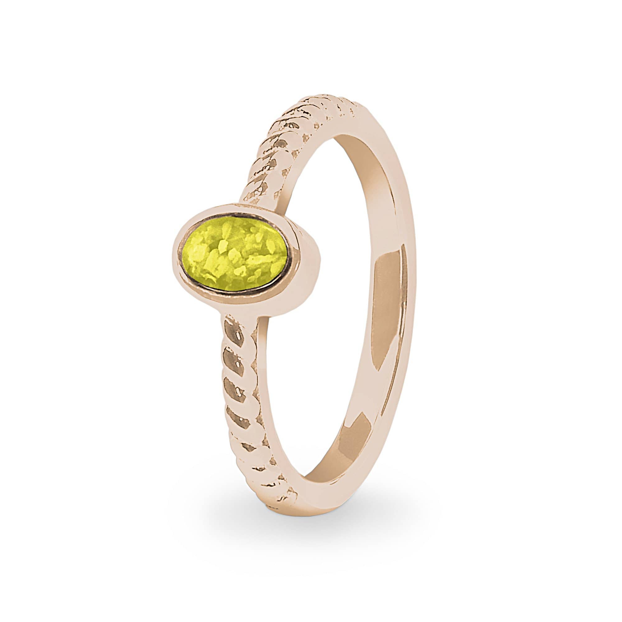 EverWith Ladies Petite Guard Memorial Ashes Ring 9k Rose Gold Yellow