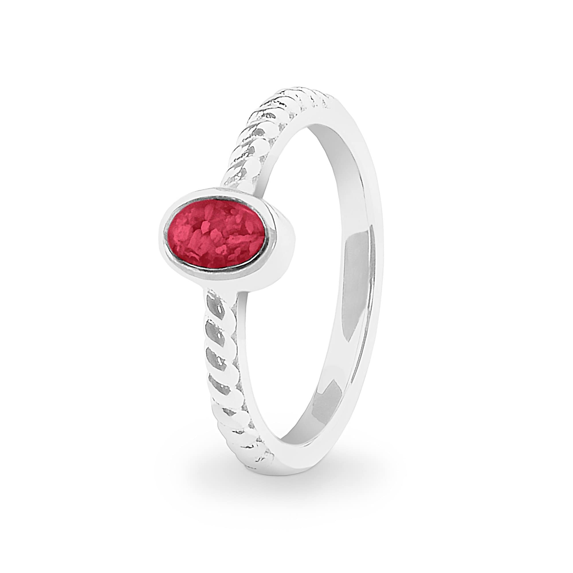 EverWith Ladies Petite Guard Memorial Ashes Ring Red
