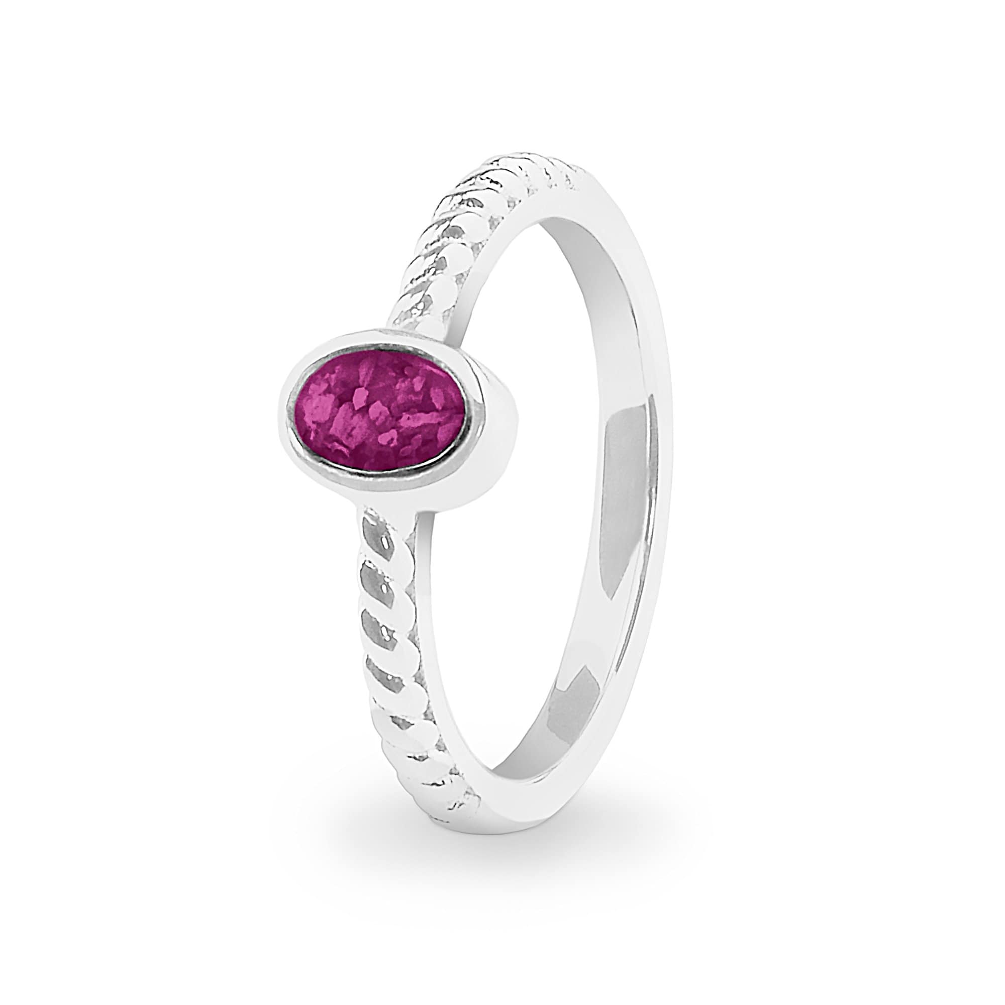 EverWith Ladies Petite Guard Memorial Ashes Ring Violet