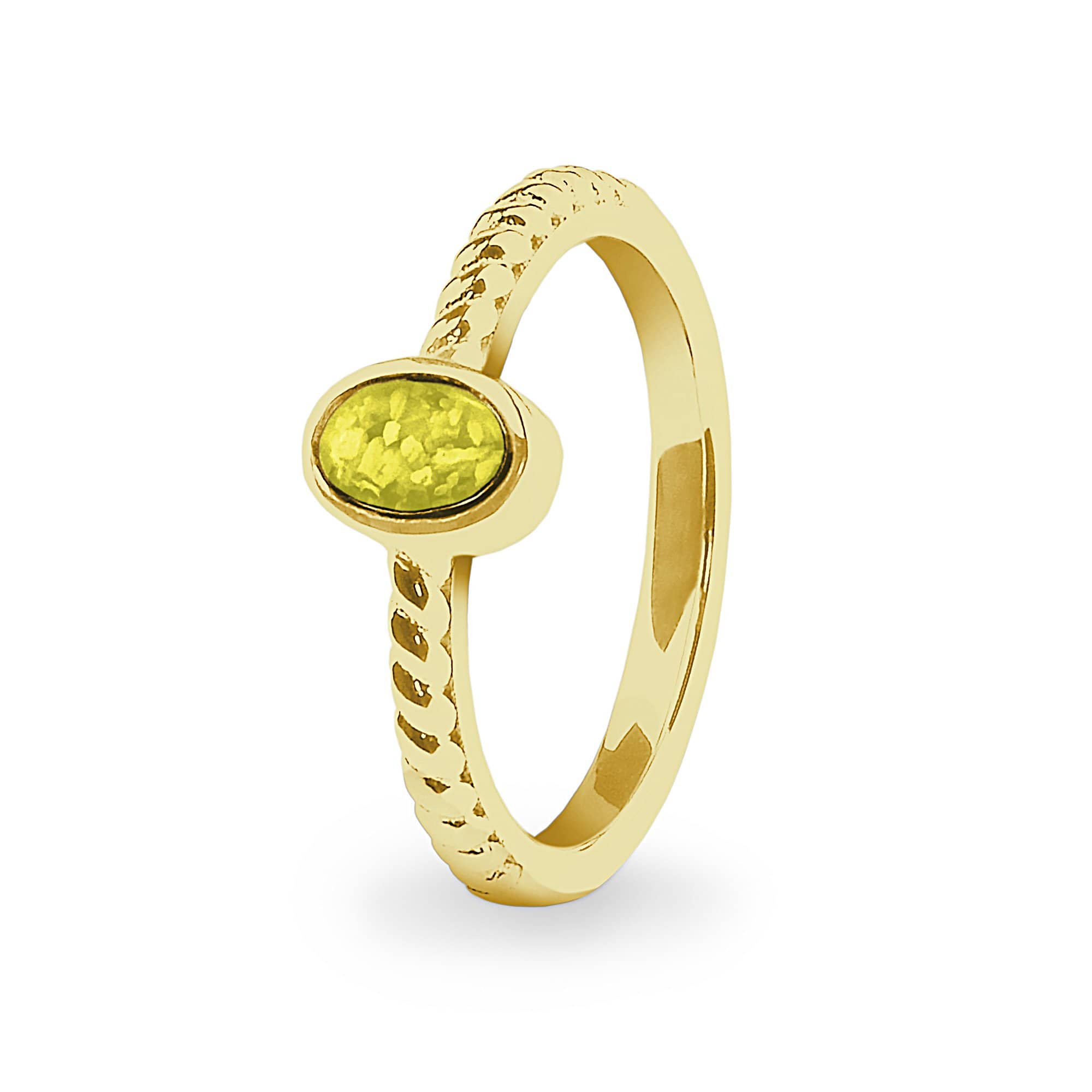 EverWith Ladies Petite Guard Memorial Ashes Ring 9k Yellow Gold Yellow