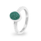 EverWith Ladies Guard Memorial Ashes Ring Aqua