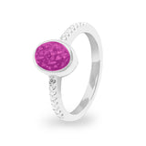 EverWith Ladies Guard Memorial Ashes Ring Pink