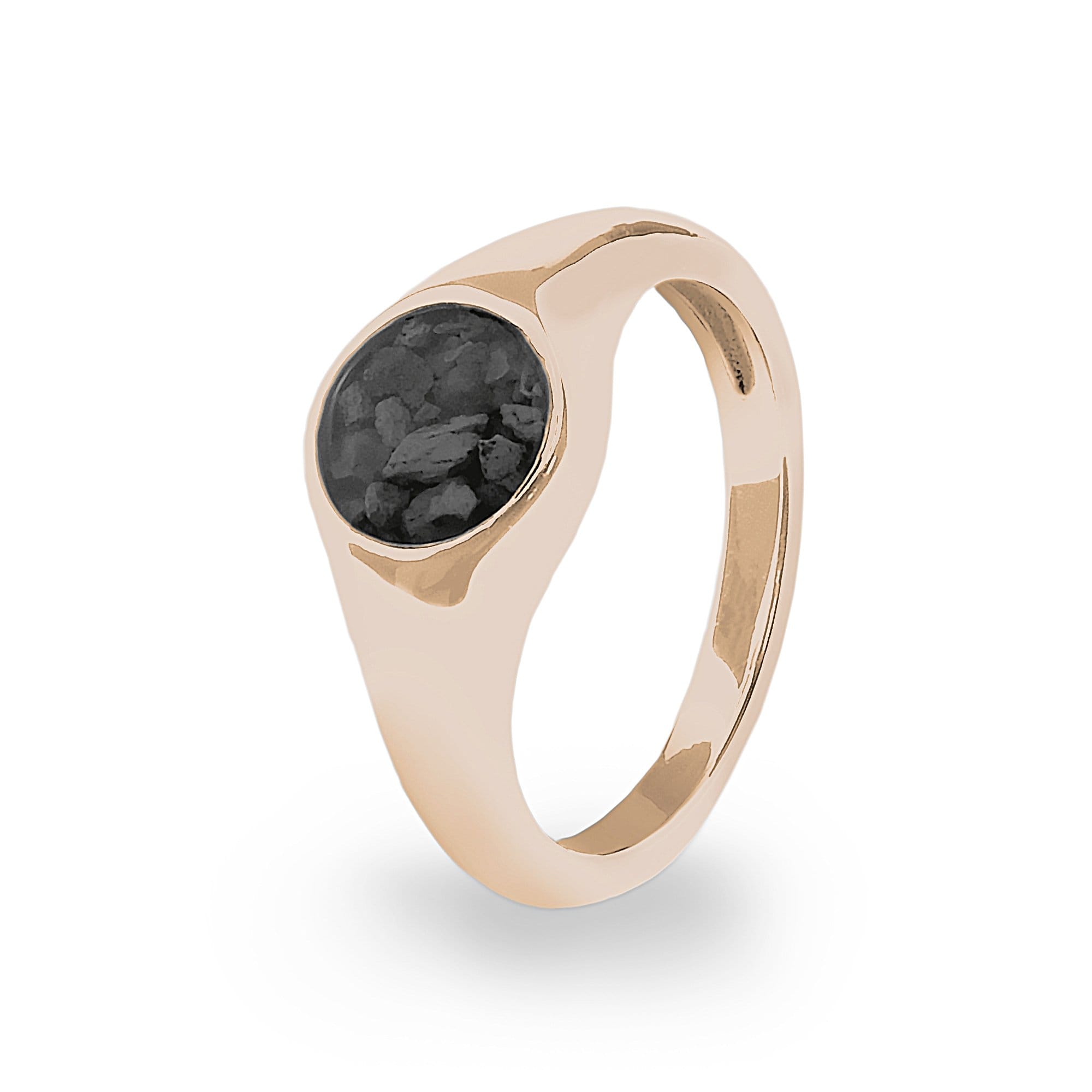 EverWith Unisex Pride Memorial Ashes Ring 9k Rose Gold Black