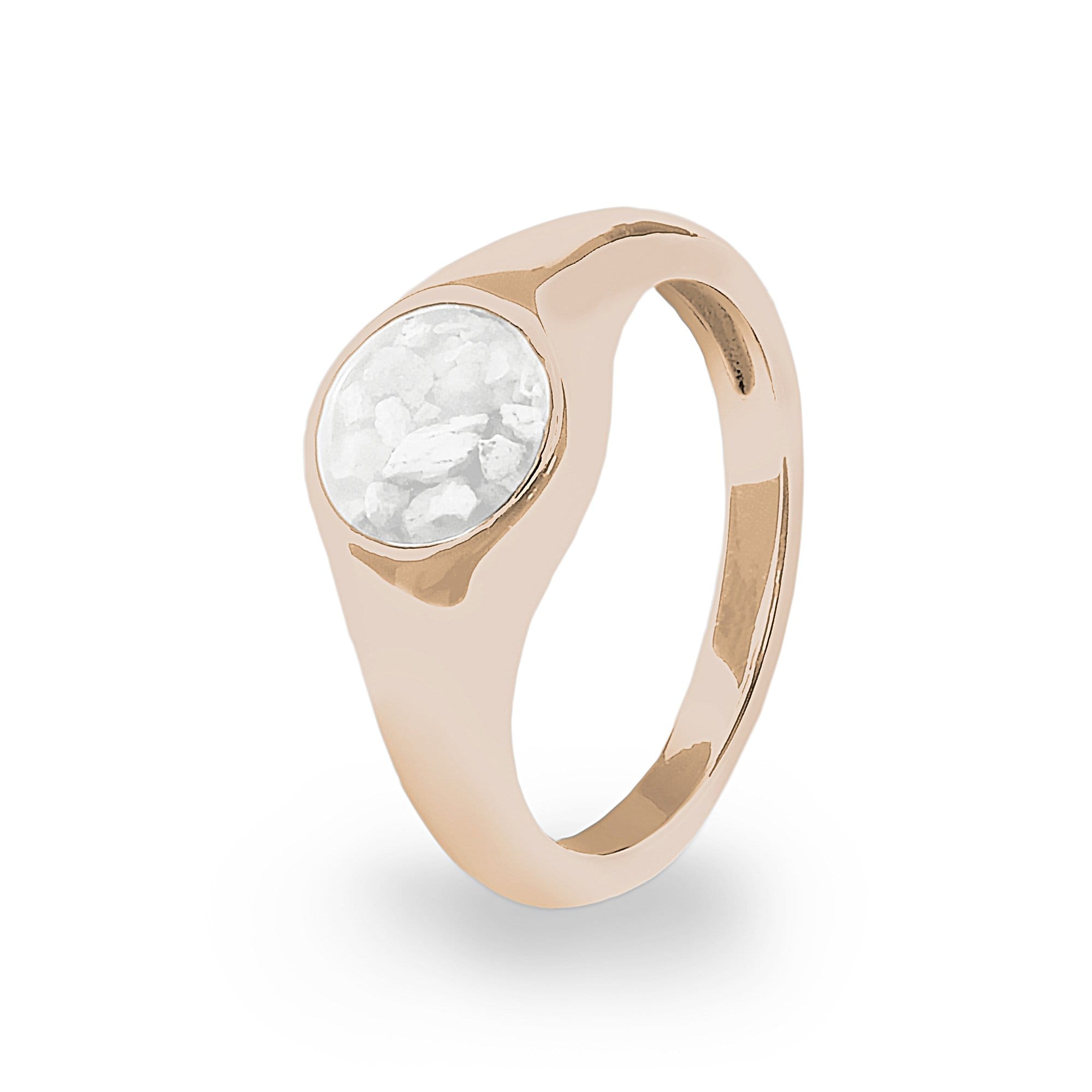 EverWith Unisex Pride Memorial Ashes Ring 9k Rose Gold White