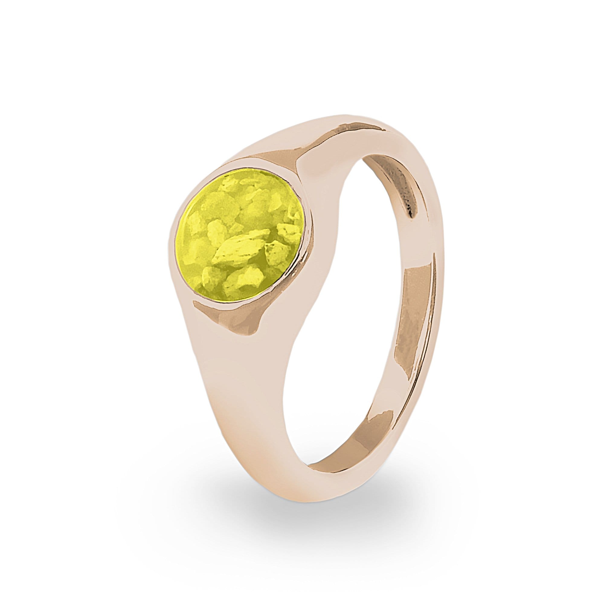EverWith Unisex Pride Memorial Ashes Ring 9k Rose Gold Yellow