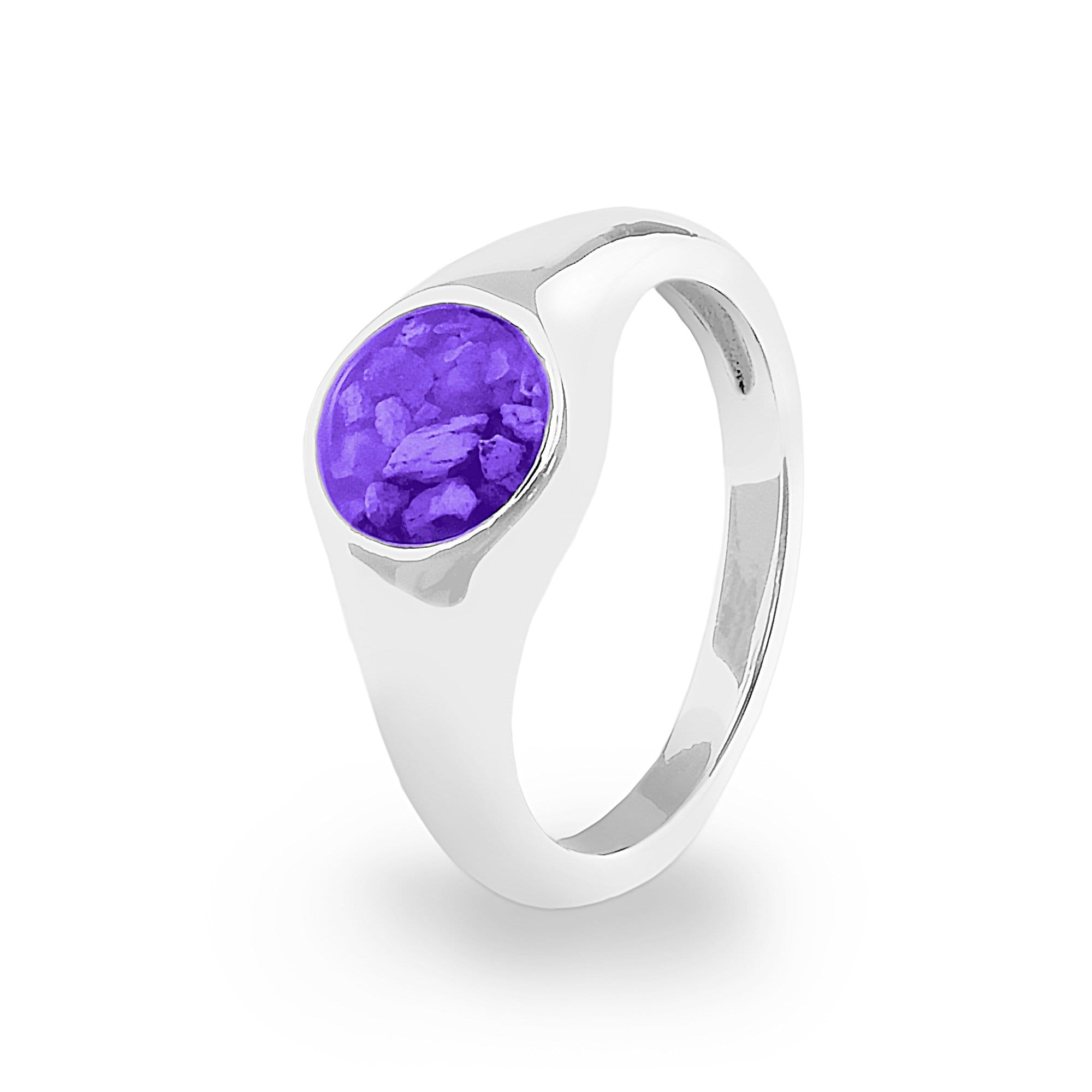 EverWith Unisex Pride Memorial Ashes Ring Purple