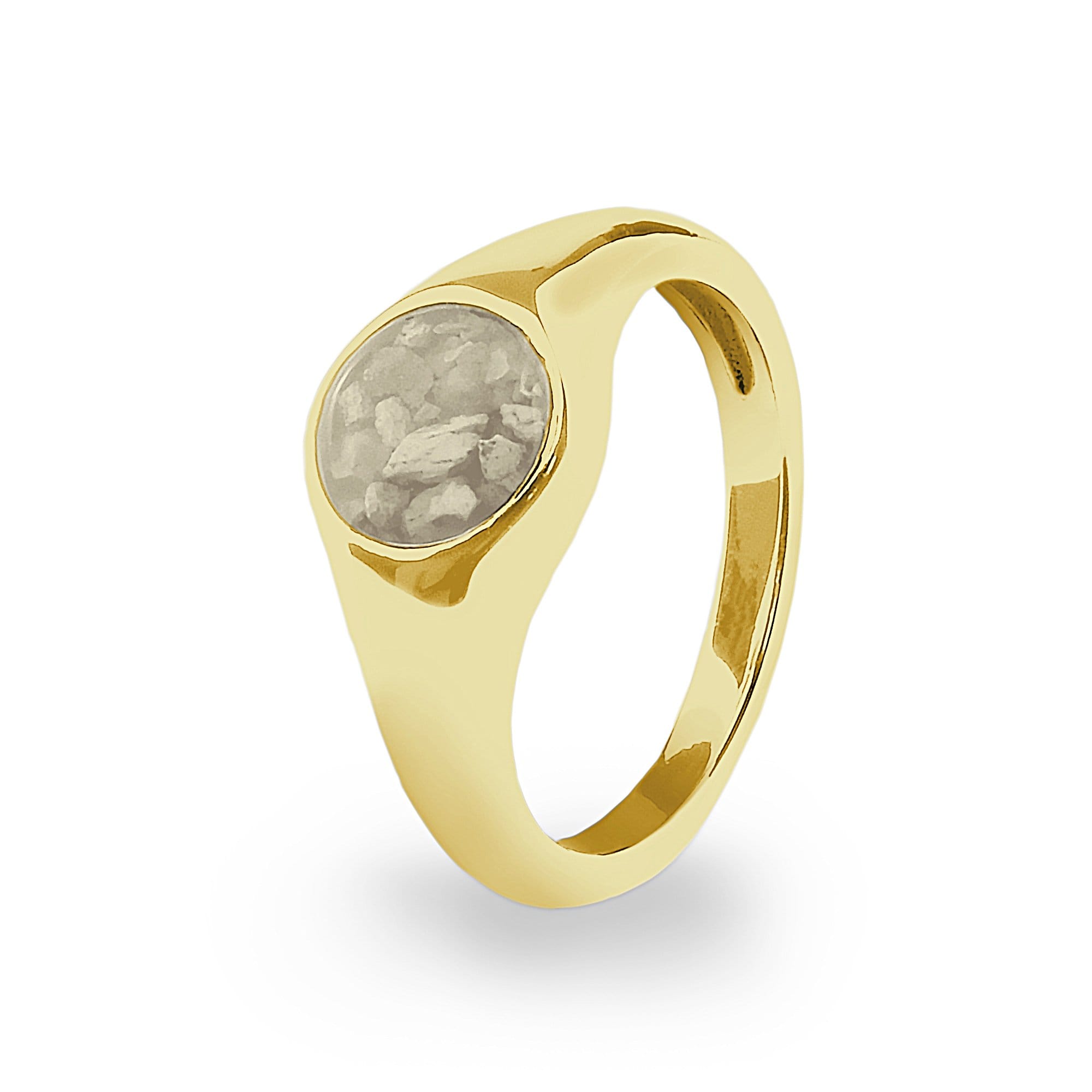EverWith Unisex Pride Memorial Ashes Ring 9k Yellow Gold Transparent