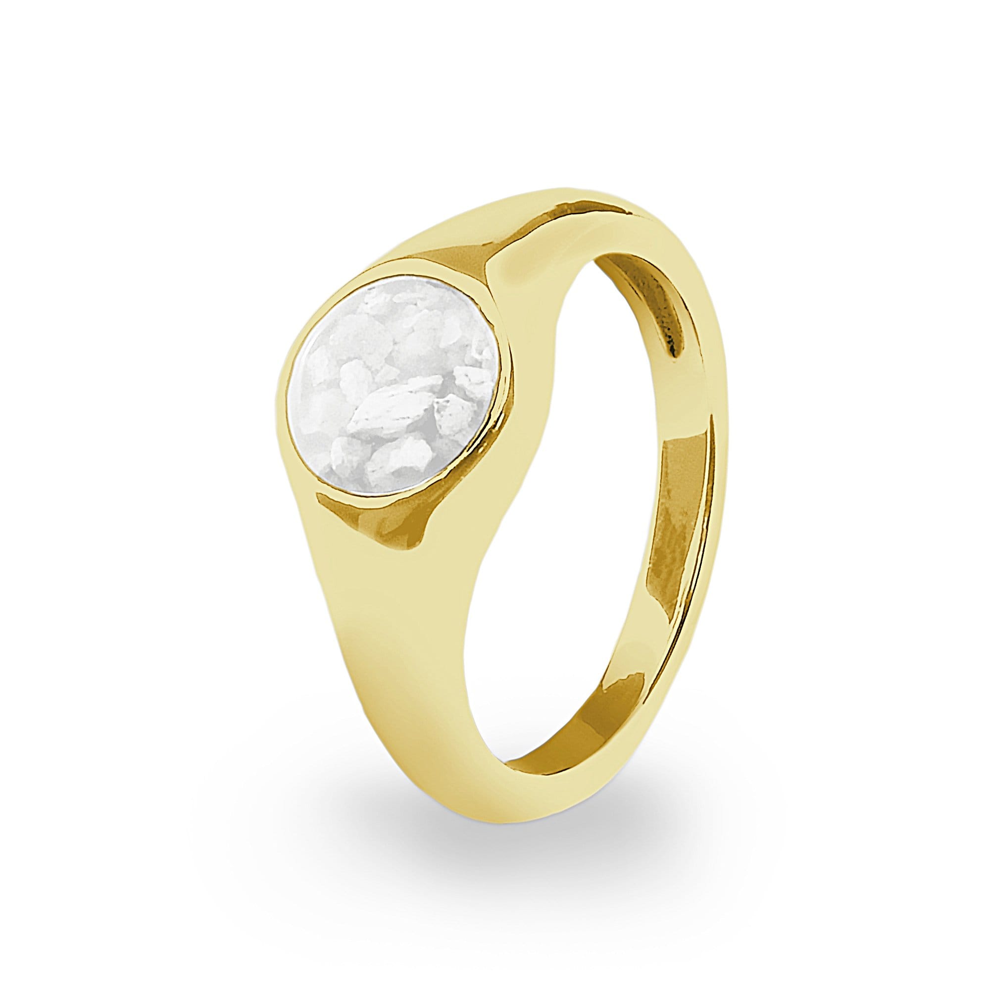 EverWith Unisex Pride Memorial Ashes Ring 9k Yellow Gold White