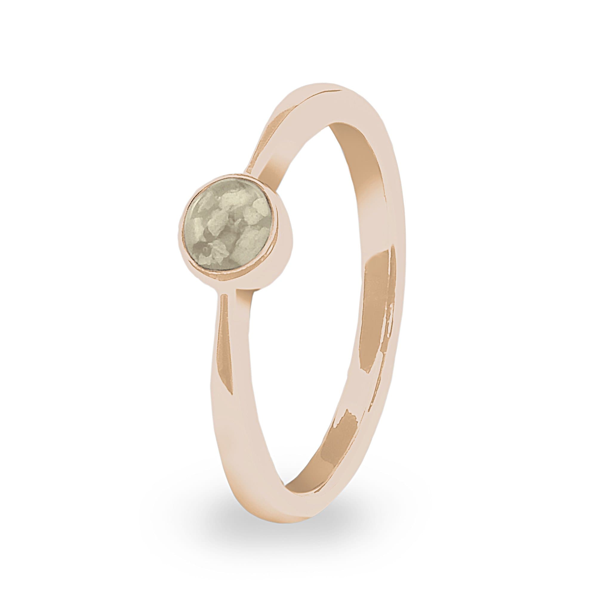 EverWith Ladies Bijou Memorial Ashes Ring 9k Rose Gold Transparent