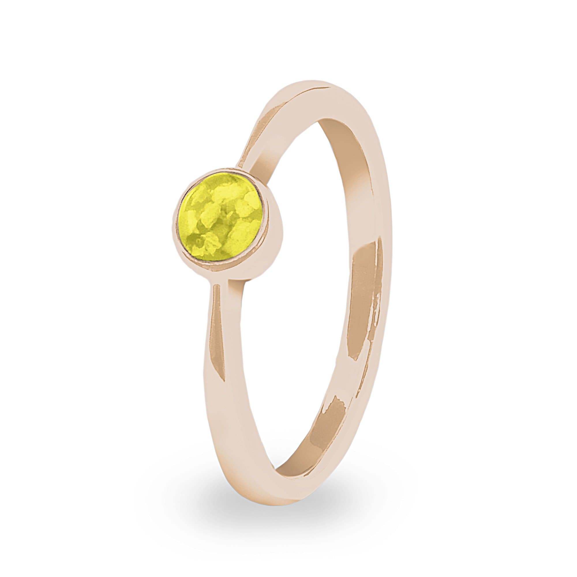 EverWith Ladies Bijou Memorial Ashes Ring 9k Rose Gold Yellow