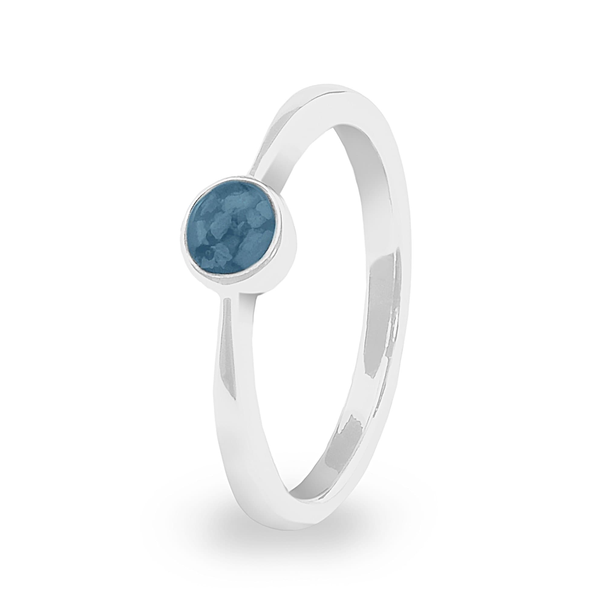 EverWith Ladies Bijou Memorial Ashes Ring Blue