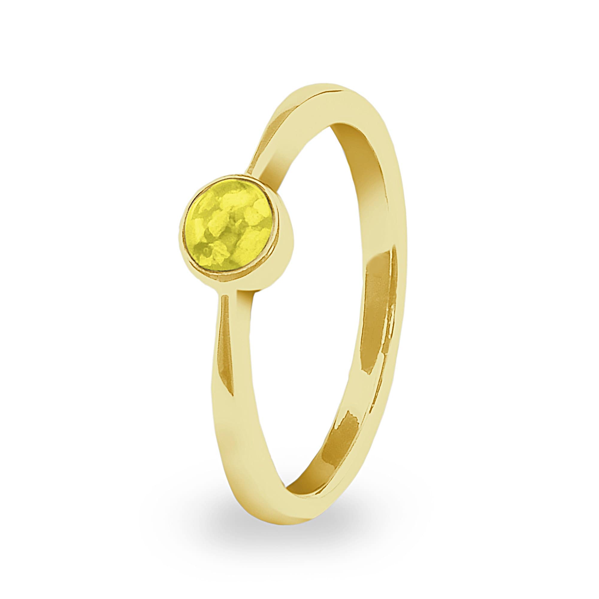 EverWith Ladies Bijou Memorial Ashes Ring 9k Yellow Gold Yellow