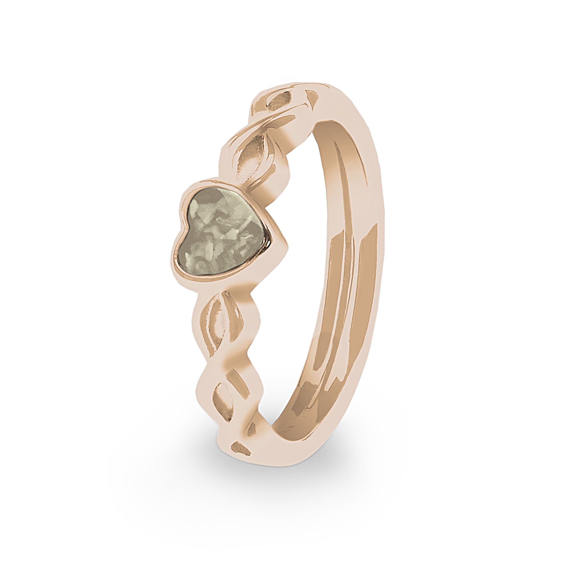 EverWith Ladies Beau Memorial Ashes Ring 9k Rose Gold Transparent