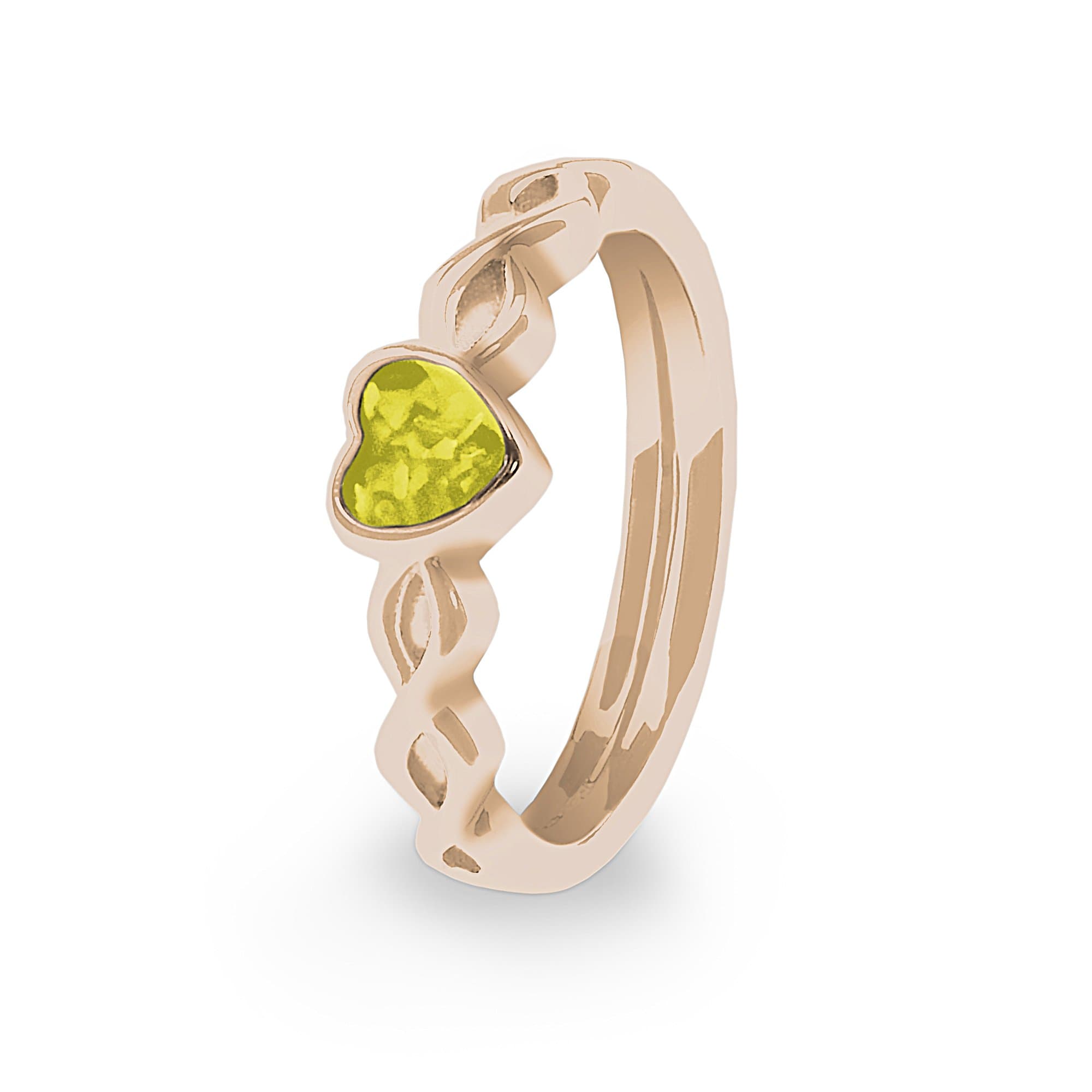 EverWith Ladies Beau Memorial Ashes Ring 9k Rose Gold Yellow