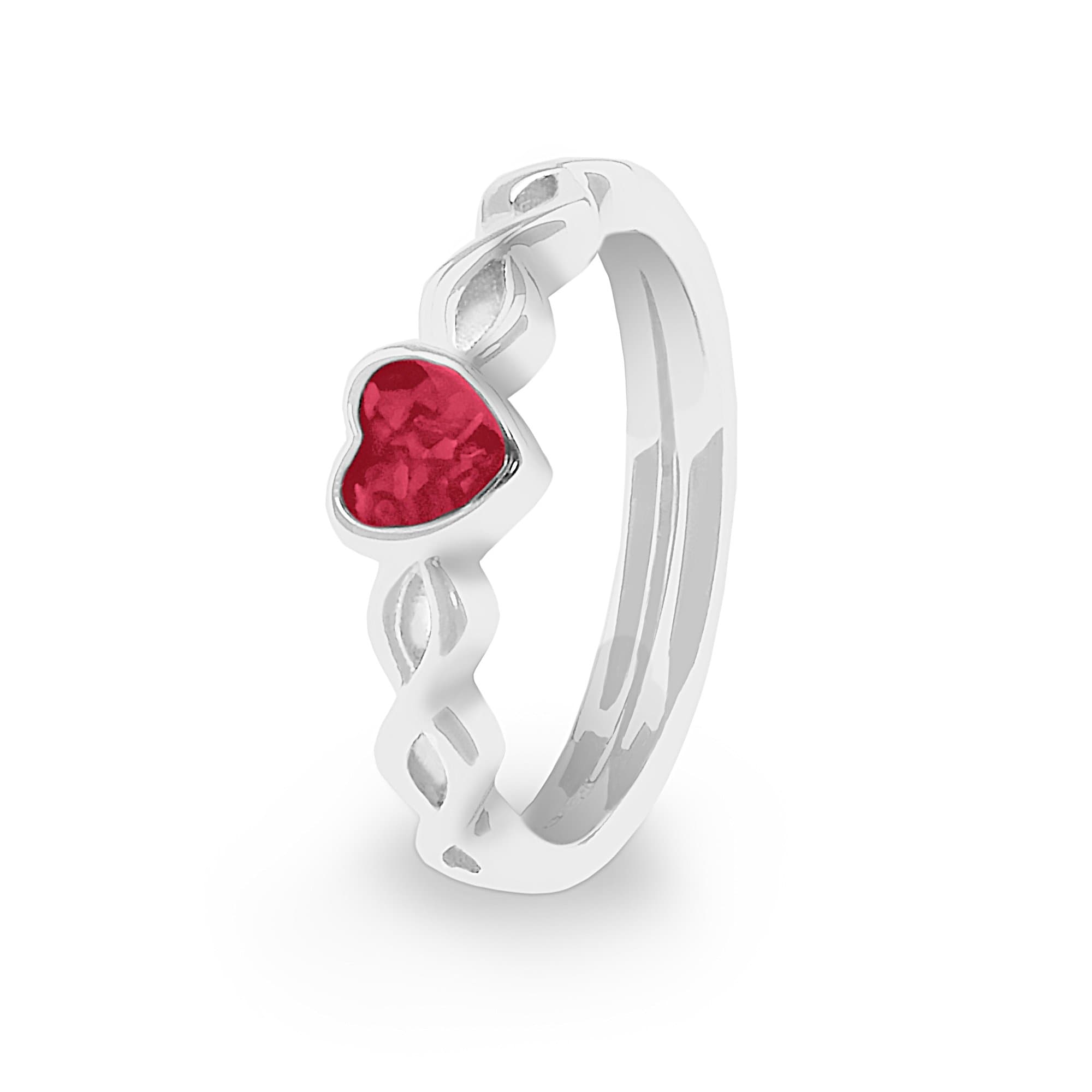 EverWith Ladies Beau Memorial Ashes Ring Red