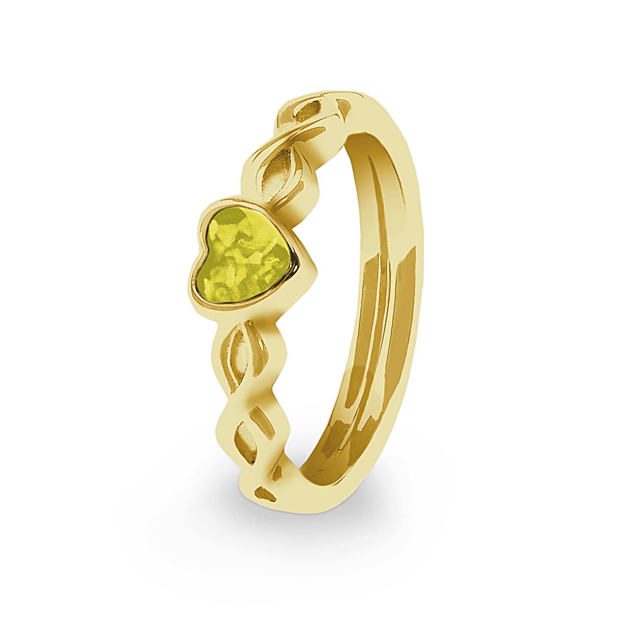 EverWith Ladies Beau Memorial Ashes Ring 9k Yellow Gold Yellow