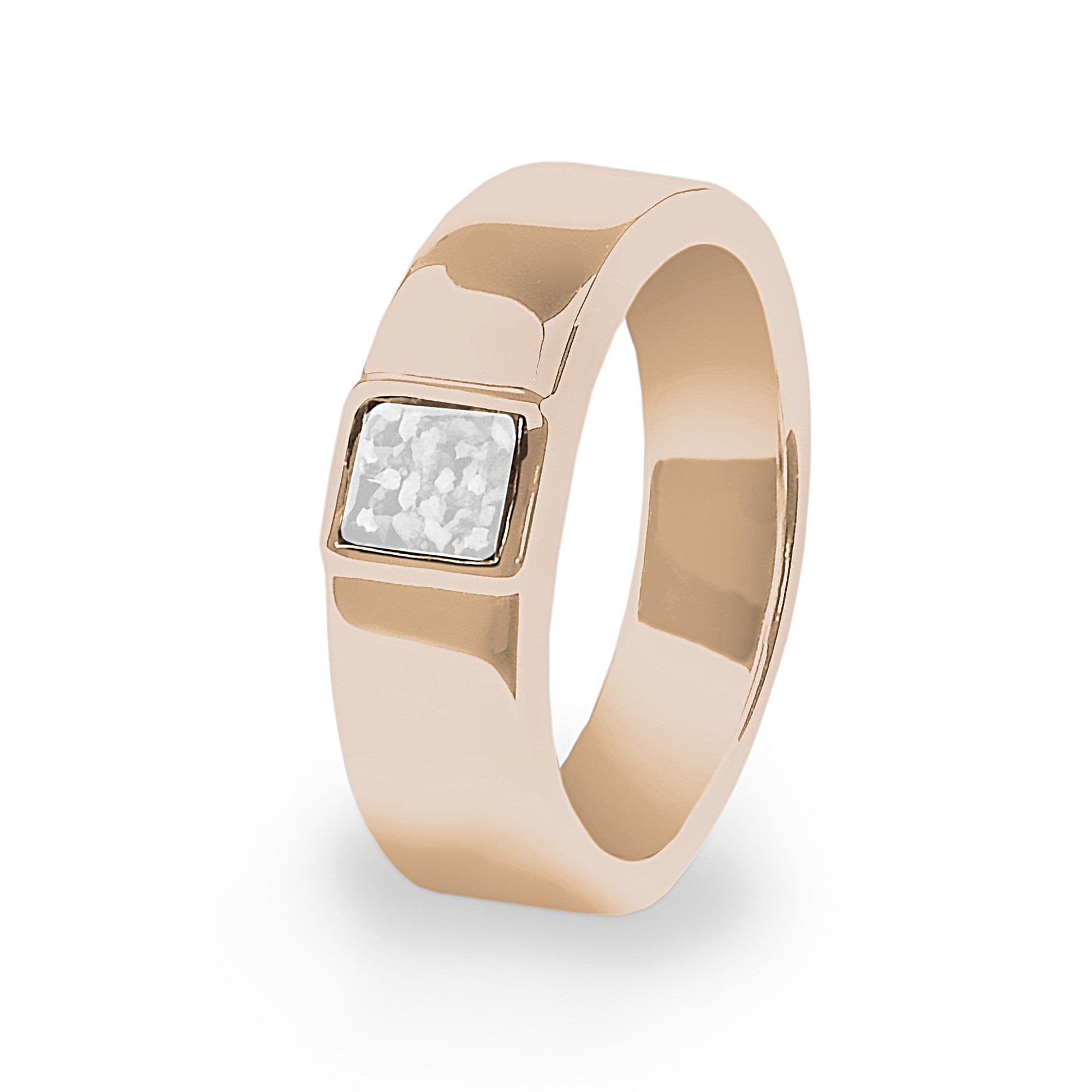 EverWith Unisex Strength Memorial Ashes Ring 9k Rose Gold White